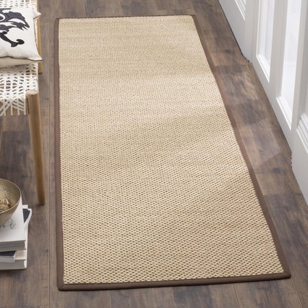 SAFAVIEH Natural Fiber Runner Rug, Maize and Brown - 2 ft. 6 in. x 8 ft. NF141C-28
